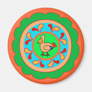 Hex Sign Bird Magnet