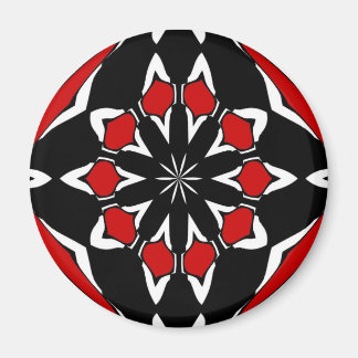 Hex Sign Red Black Magnet