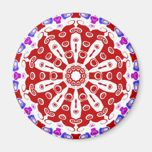 Hex Sign Red Magnet