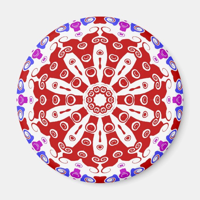 Hex Sign Red Magnet (Front)