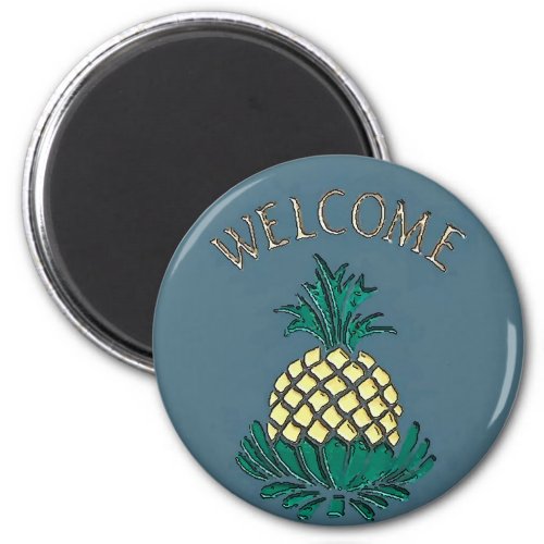 Hex Sign Welcome Pineapple Magnet