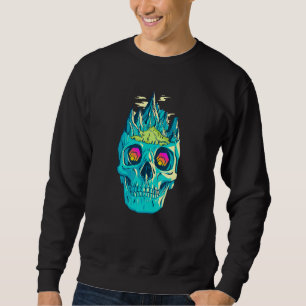 Hex Skull Art Crypto Trader Grunge Cool Stake Cryp Sweatshirt
