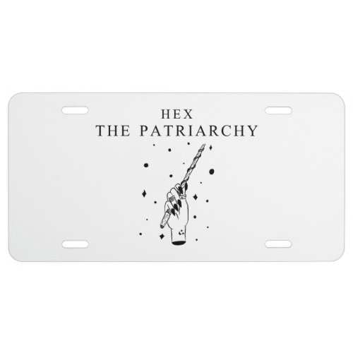 Hex The Patriarchy  Car Flag License Plate