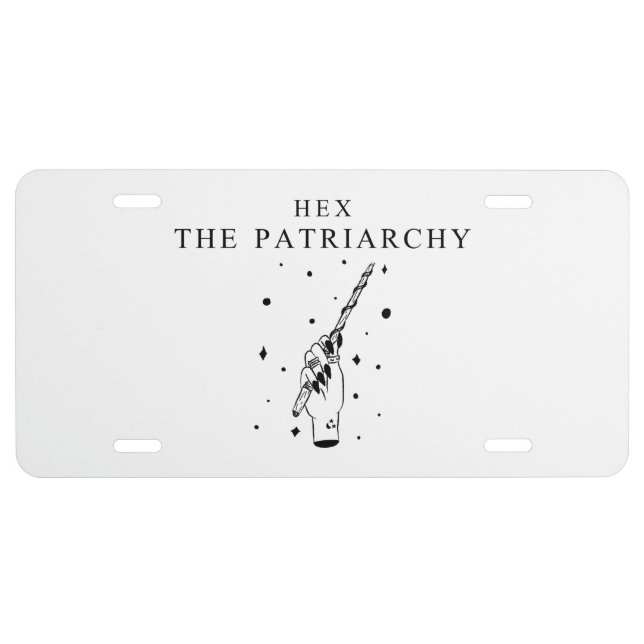 Hex The Patriarchy  Car Flag License Plate (Front)