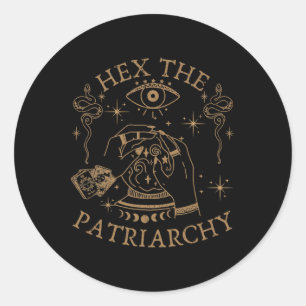 Hex The Patriarchy Feminist Witch Classic Round Sticker