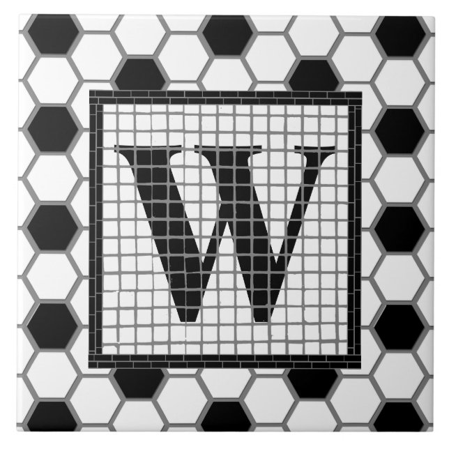 Hex Tile Print Monogram (Front)