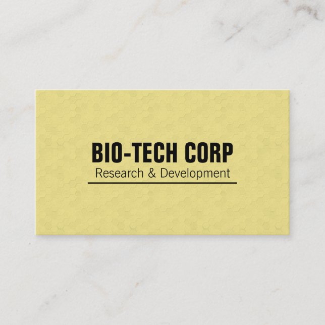Hex | Yellow Business Card (Front)