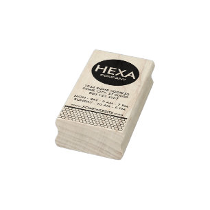 hexa company business card rubber stamp