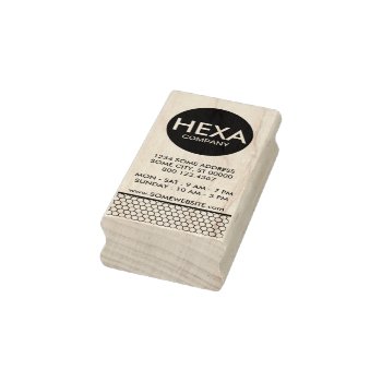 Hexa Company Business Card Rubber Stamp by identica at Zazzle