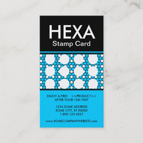 hexa stamp card color customizable