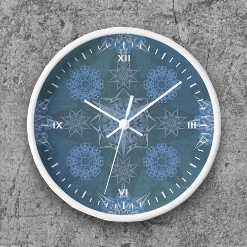 Hexa triangles yantra petals inscription  clock