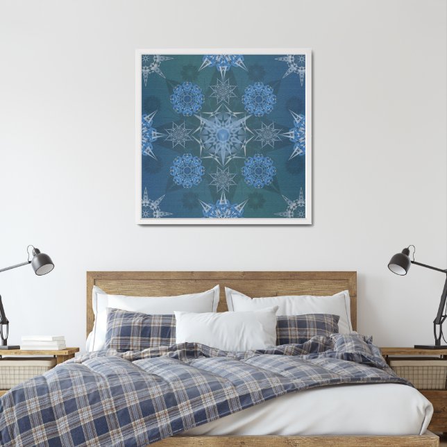 Hexa triangles yantra petals inscription framed art (Bedroom)