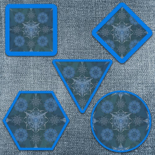 Hexa triangles yantra petals inscription  patch