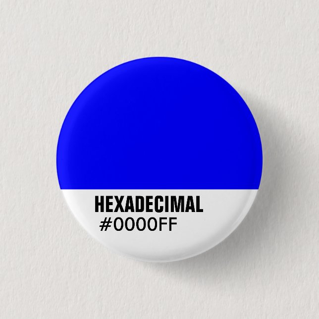 HEXADECIMAL Color Template - Customized Button (Front)