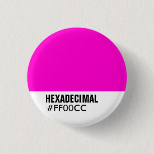 HEXADECIMAL Color Template - Customized Pinback Button