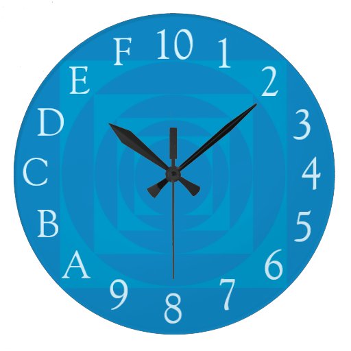 Hexadecimal Geek clock II | Zazzle