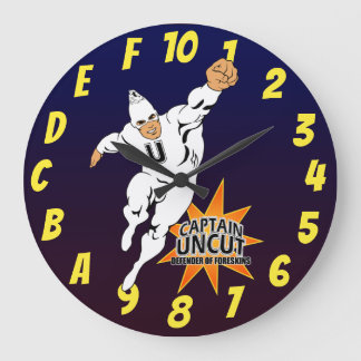 Hexadecimal Superhero Geek Large Clock