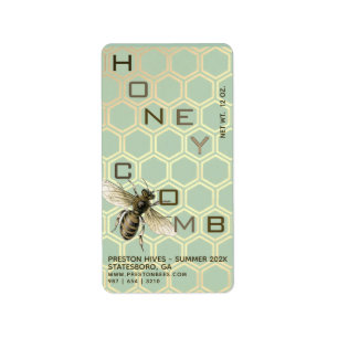 Hexagon 12oz Honey Comb Return Address Label