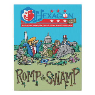 Hexagon 2019: Romp in the Swamp Faux Canvas Print