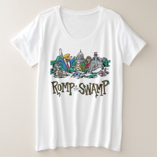 Hexagon 2019 Romp in the Swamp with Logo T Plus Size T_Shirt