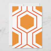 Hexagon abstract geometrical pattern in orange and (Front)