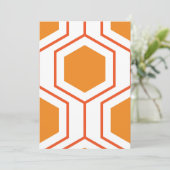 Hexagon abstract geometrical pattern in orange and (Standing Front)