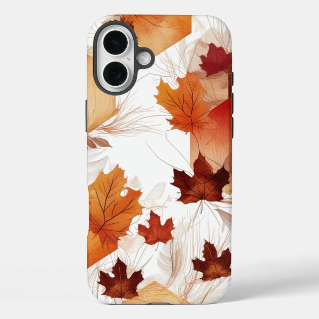 Hexagon Autumn Leaves – Apple iPhone 16 Plus Phone Case-Mate iPhone Case (Back)