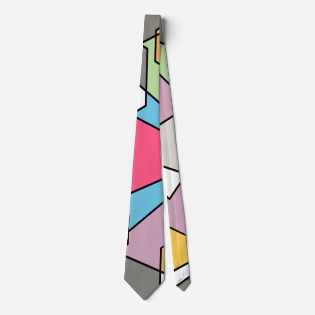Hexagon Bauhaus  Neck Tie (Front)