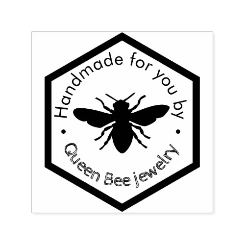 hexagon bee logo self_inking stamp