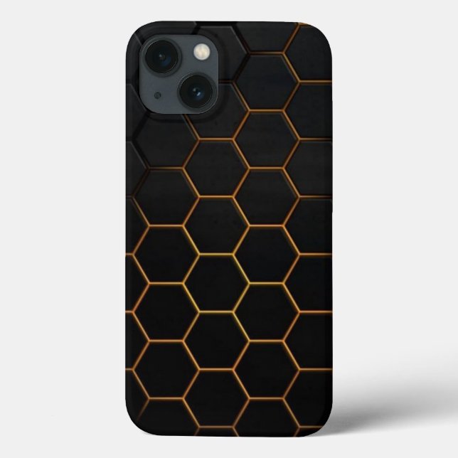 Hexagon black and Gold Case-Mate iPhone Case (Back)