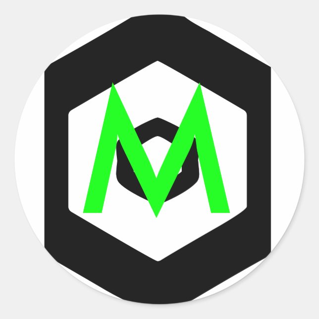 Hexagon Classic Round Sticker (Front)