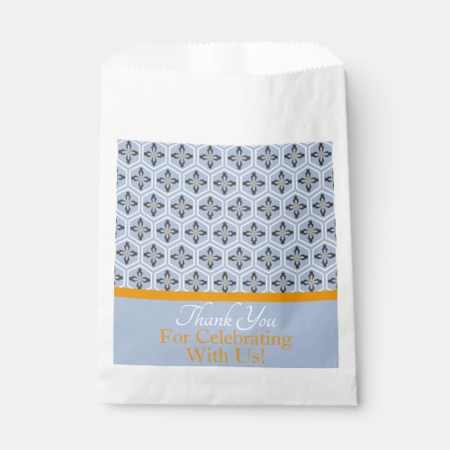 Hexagon Floral Icons Favor Bag