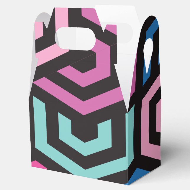 Hexagon Geometric Pattern             Favor Boxes (Opened)