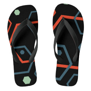 Hexagon Geometric Pattern   Flip Flops