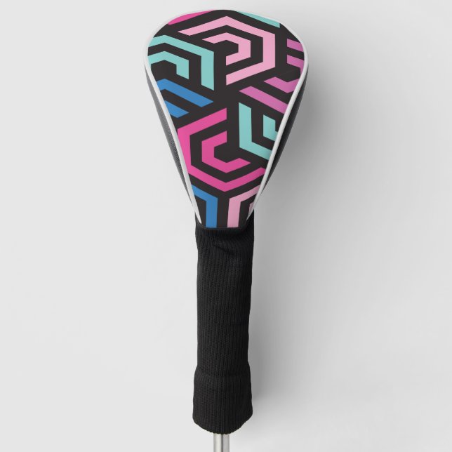 Hexagon Geometric Pattern      Golf Head Cover (Front)