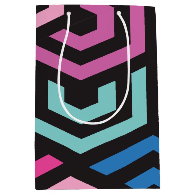Hexagon Geometric Pattern    Medium Gift Bag (Front)