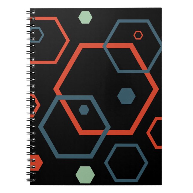 Hexagon Geometric Pattern     Notebook (Front)