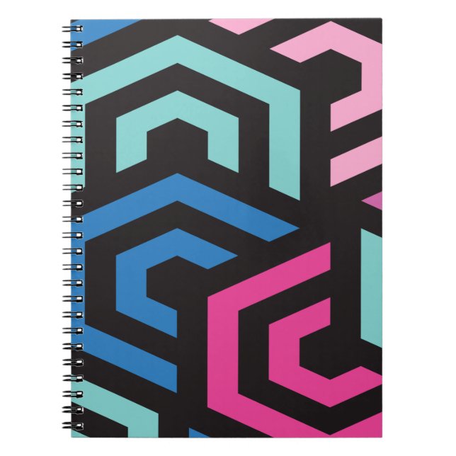 Hexagon Geometric Pattern           Notebook (Front)