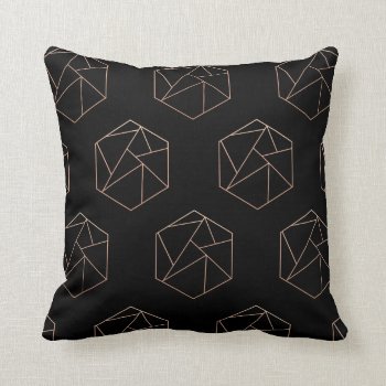Hexagon Geometric Pillow by Opheliafpg at Zazzle