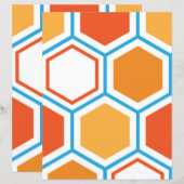 Hexagon in orange, blue and white (Front/Back)