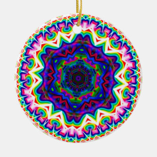 Hexagon Kaleidoscope Ceramic Ornament
