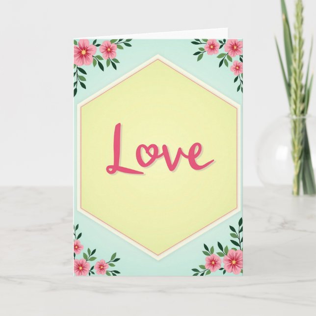 Hexagon Love Pattern Card (Front)