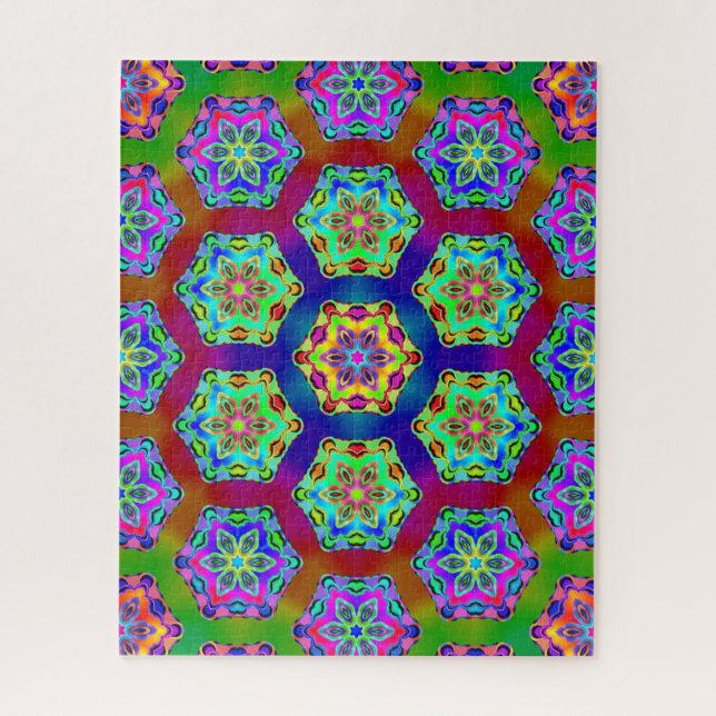 Hexagon Mandala Design 1.11.23.1   Jigsaw Puzzle (Vertical)
