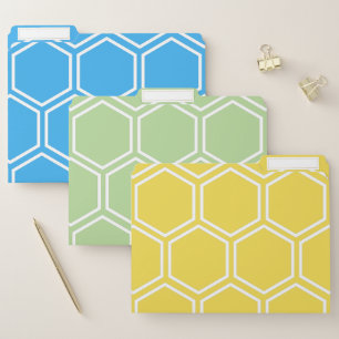 Hexagon Pastel Colors File Folder