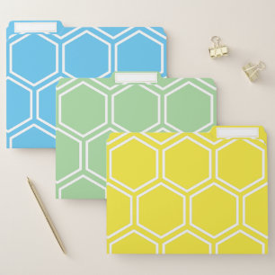 Hexagon Pastel Colors File Folder