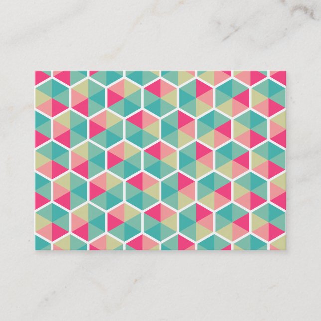 Hexagon Pattern 02 Business Card (Front)