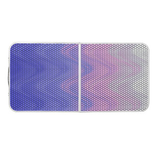 Hexagon Purple Pink Abstract Pattern Beer Pong Table