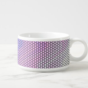 Hexagon Purple Pink Abstract Pattern Chili Bowl