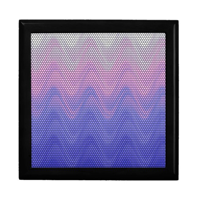 Hexagon Purple Pink Abstract Pattern Gift Box (Front)
