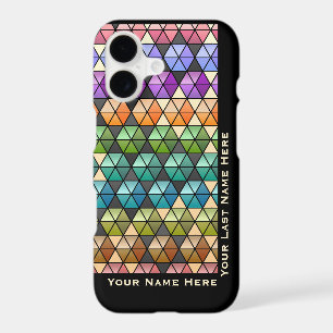 Hexagon Quilt Warm Rainbow (Personalized) iPhone 17 Case